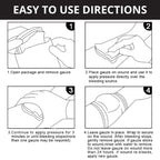 First Aid Advanced Quick Clotting Combat Gauze - Flexible Hemostatic - Stop The Bleed kit Faster Wound Packing Gauze with Quick