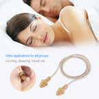 WINOMO Ear Plugs 50 Pairs Corded Soft Silicone Reusable for Sleeping Hearing Protection Swimming