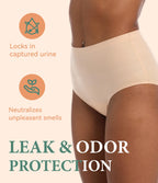 IRISMORII Adult Incontinence Protective Underwear for Women Reusable Bladder Leakage Protection Brief Postpartum 56 ml Absorbenc