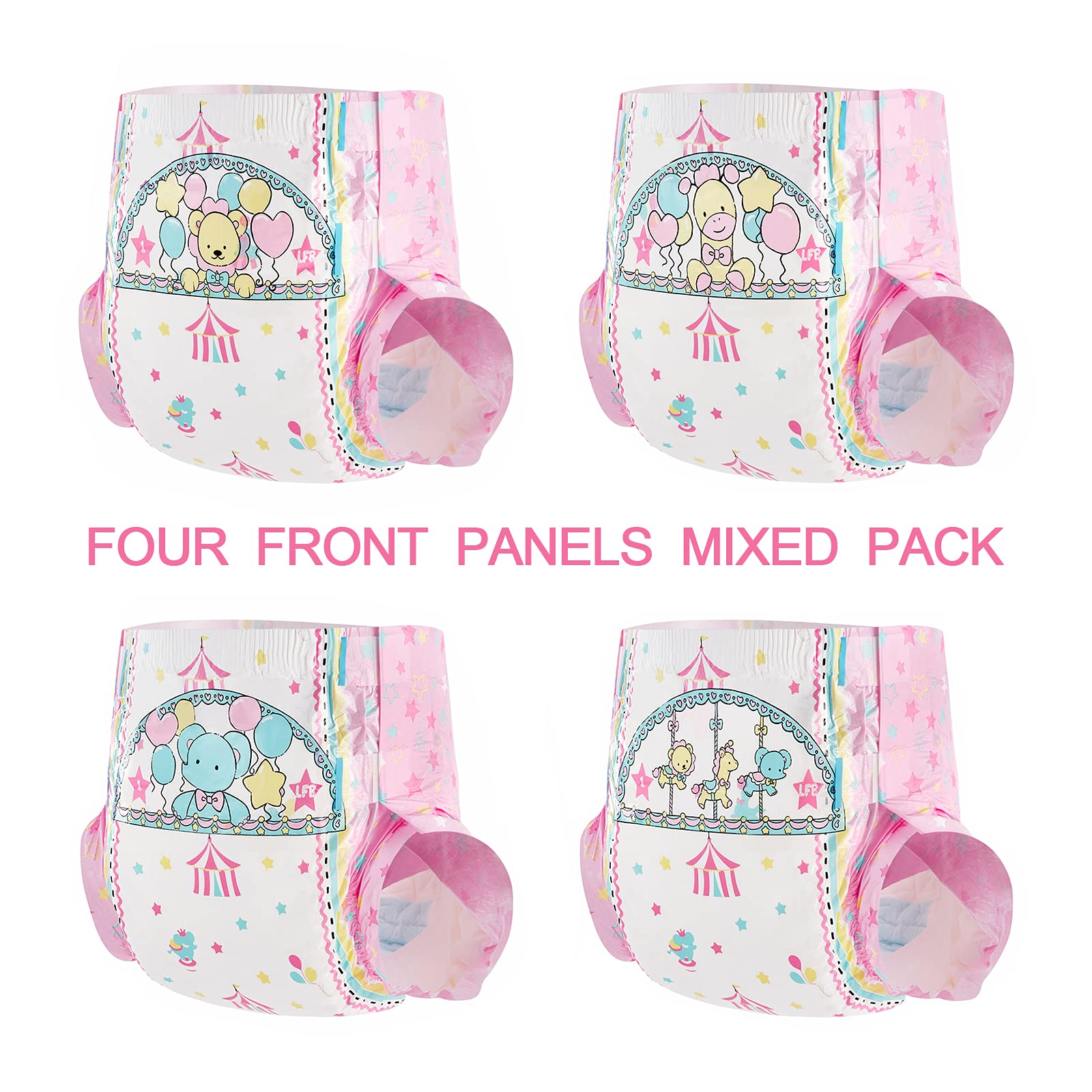 Littleforbig Little Circus Printed Incontinence Underwear 10 Pieces (Medium 28-38)