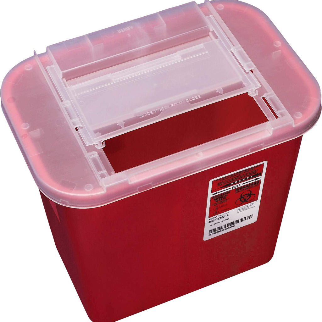 Sharps Container 2 Gallon Red, Clear Lid - 31142222