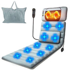 TeqHome Full Body Massage Mat with Heat & Movable Shiatsu Neck Back Massager Pillow, Upgraded Massage Pad with Lumbar Support, 1
