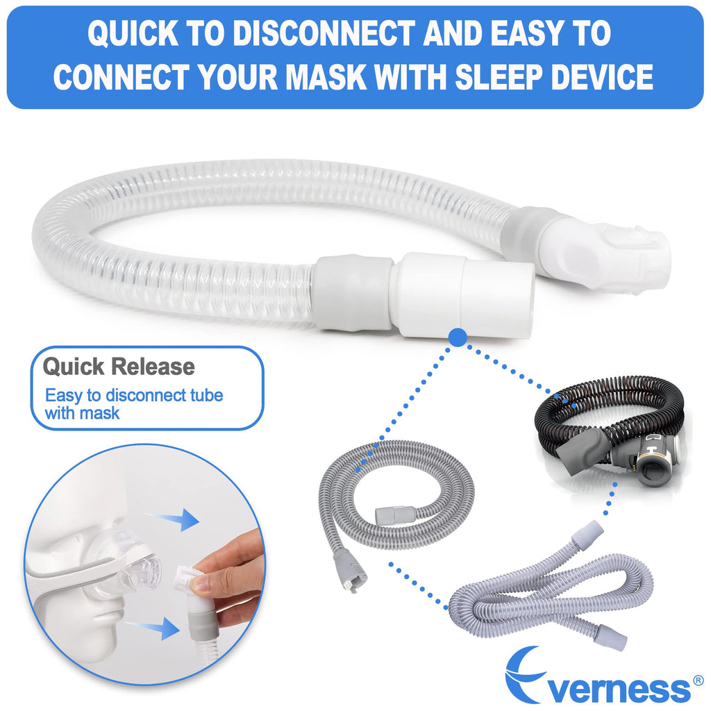 3 Packs Replacement Short Hose for N20, Reduce Air Leaks & Noisy Sound, Included 3 PCS of Short Tubes, Quick-Release Elbows and