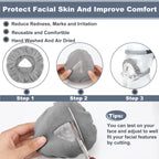 Sosation 24 Pack Mask Liners Full Face Reusable Soft Mask Covers Reduce Air Leaks and Blisters Washable Cushion Covers(Gray)