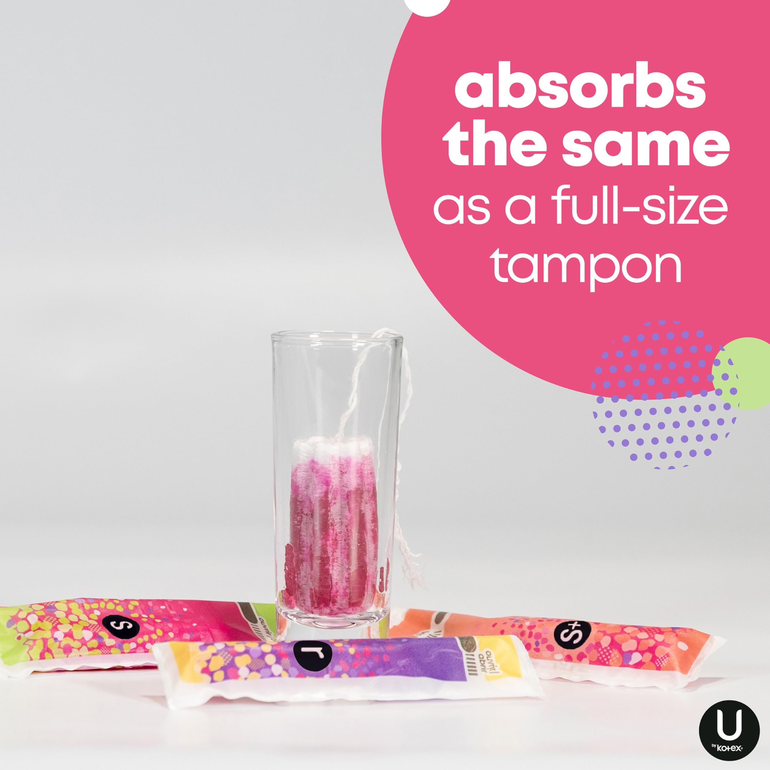 U by Kotex Tampons, Click Compact Multipack, Regular/Super Absorbency, Unscented, 45 Count