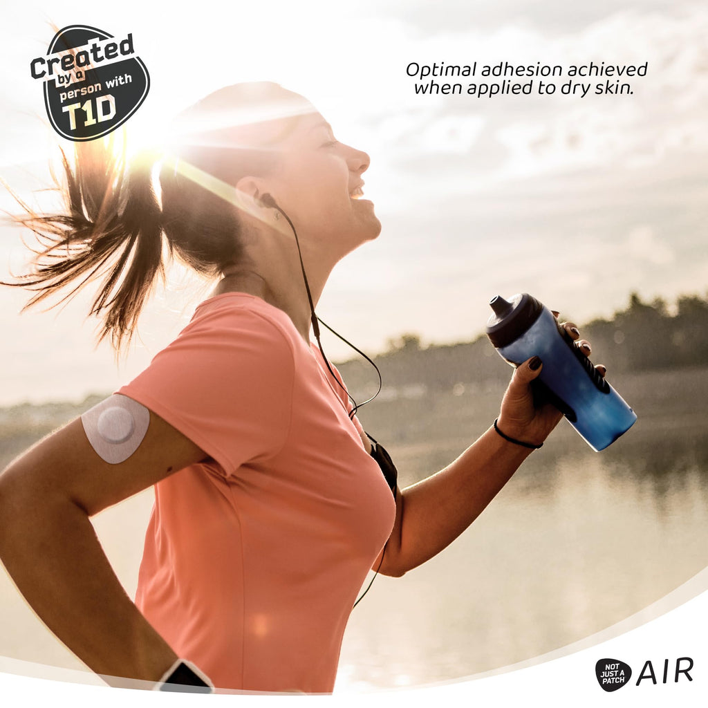 Not Just A Patch Air Freestyle Libre 2 Covers (3 Pack) - Thin, Strong and Light, Ultra-Long 14 Day Adhesion - Durable Lingo CGM
