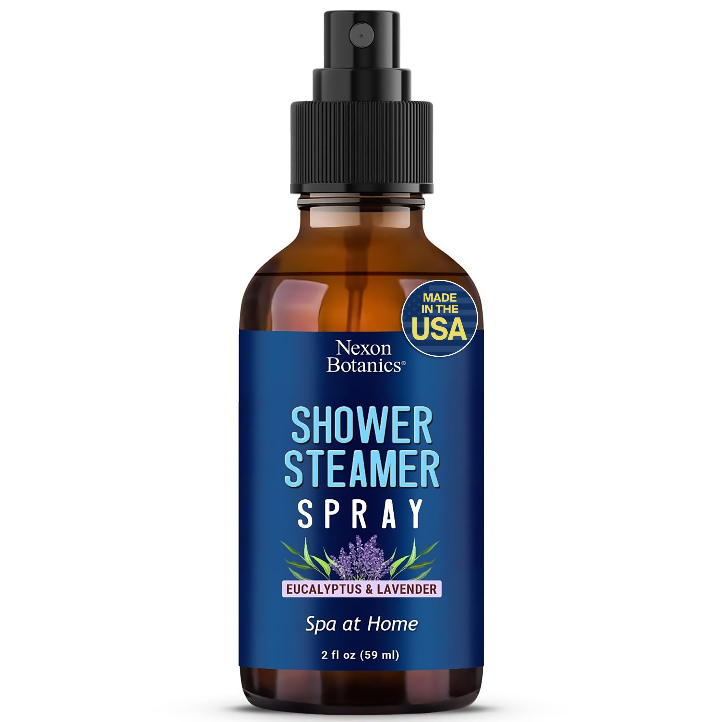 Eucalyptus & Lavender Shower Steamer Spray 2 fl oz - Aromatherapy Mist for Spa & Bathroom - Freshens Air, Enhances Mood, Instant