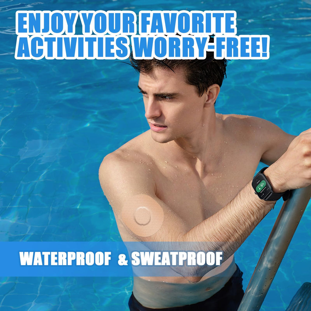 Over Patches Waterproof for Dexcom g7,CGM Sensor Patches,Non-Glue Central, Full Coverage,