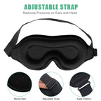 BeeVines Sleep Mask, 2 Pack 3D Contoured Sleeping Eye Masks for Lash Extensions, Night Molded Mask with Adjustable Strap, Eye Sh