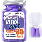 YesBes 35 Pairs Soft Foam Ear Plugs Bulk, NRR 32dB Ear Plugs for Sleeping Noise Cancelling, Ear Plugs for Concerts Swimming Shoo
