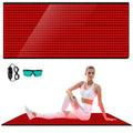 Red Light Therapy Mat 70.9'' X 31.5'' 1280 LEDs Near Infrared Light Therapy Blanket 660nm 850nm Full Body Pad 3 Modes & 9 Timer 