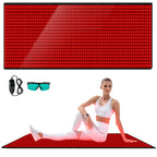 Red Light Therapy Mat 70.9'' X 31.5'' 1280 LEDs Near Infrared Light Therapy Blanket 660nm 850nm Full Body Pad 3 Modes & 9 Timer 