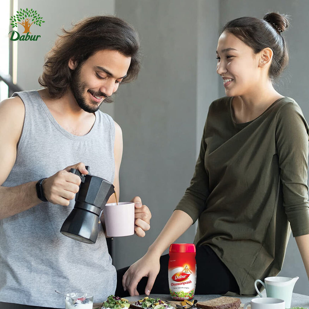 Dabur Chyawanprash Spread: Ayurveda Herb Infused Elixir for Revitalization, Support Energy & Vitality Enhancement - Fortified wi
