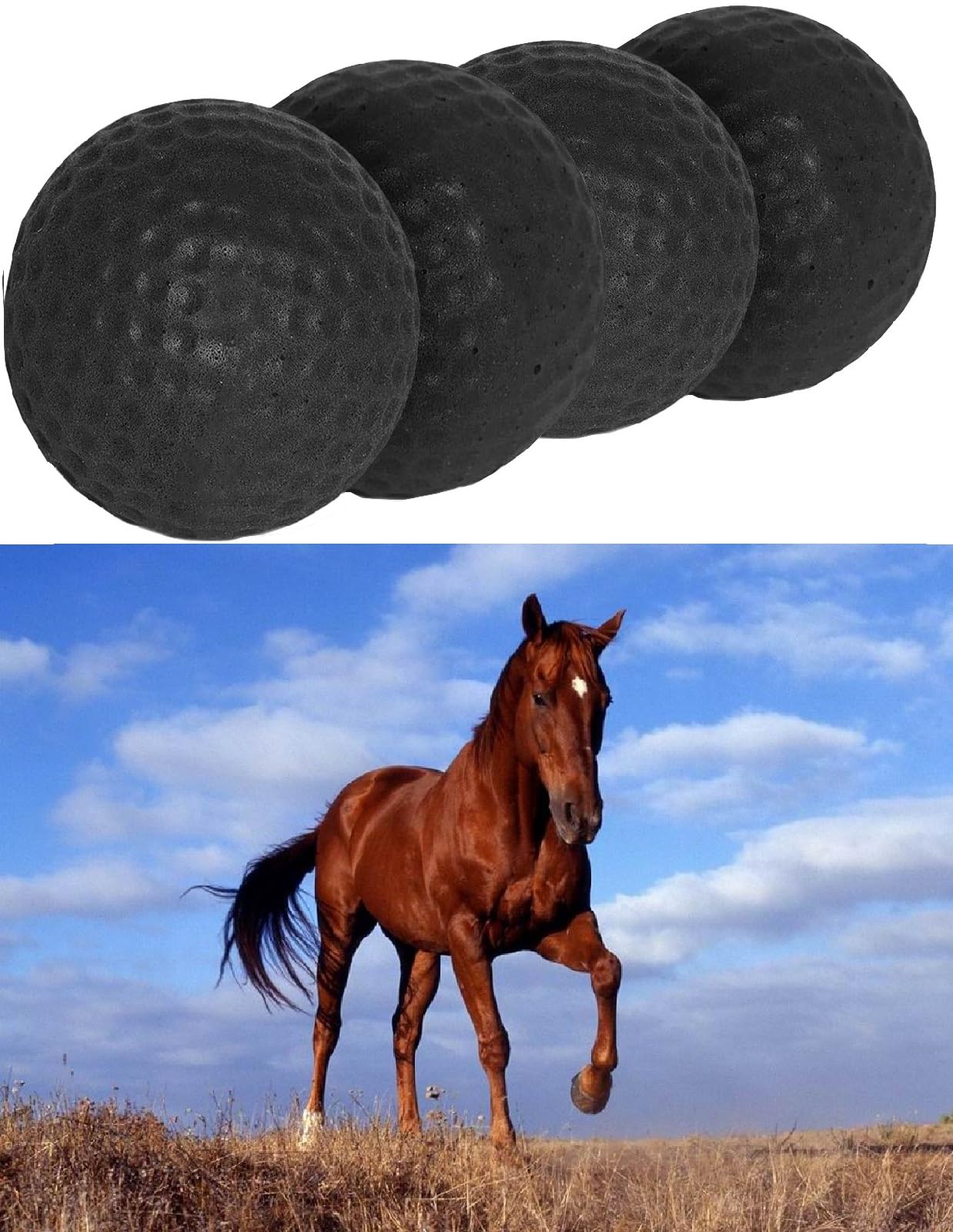 SHUYUE Ear Plug for Horses Foam Ear Plugs Ball tack and Supplies Horse Classic Equine Ear Plugs (Black, One Size)