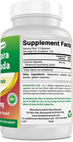 Best Naturals Cascara Sagrada 450 mg 250 Capsules (250 Count (Pack of 2))