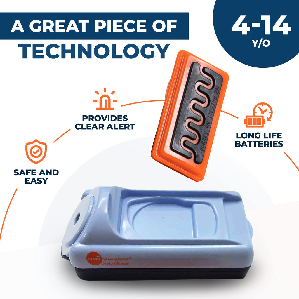 DRI Sleeper Eclipse Wireless Bedwetting Alarm for Kids and Older Children - Effective Enuresis Solution and Bed Wetting Sensor,