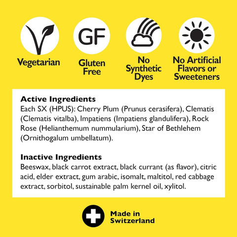 Bach Flower Essences Rescue Remedy Pastilles, Black Currant,1.7 Ounce, 4 Count