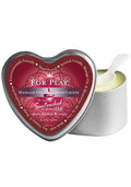 Earthly Body 3 in 1 Sun Touched Heart Massage Oil Candle for Play, 4.7 Ounce