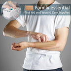 Geiserailie 60 Pcs Flexible Extra Large Adhesive Bandages 5 x 3 Sterile Fabric Adhesive Bandages with Non Stick Pad, Latex Free