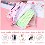 Sanitary Napkin Storage Bag Small Portable Period Bag for Teen Pads/Sanitary Napkins/Small Tampons, Cute Period Pouch First Peri