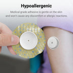 Kovoq Libre 2 & Lingo Sensor Covers Floral, Kovoq 16 Pack Freestyle Libre 2 Sensor Patches, Reusable Protecive Hard Shell Cover,