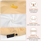 Castor Oil Pack Wrap Overnight Hair Wrap for Sleep Organic Cotton Reusable Hair Cap Cover for Treatment of Thinning, Balding, Dr