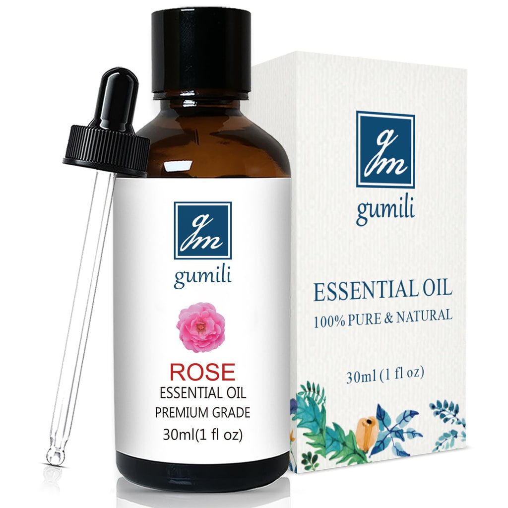 GM Gumili Rose Essential Oil, Home Fragrance Scent Oil for Diffuser, Skin, Hair, Candle, Soap, Dryer Balls, Laundry - 1 oz/30ml