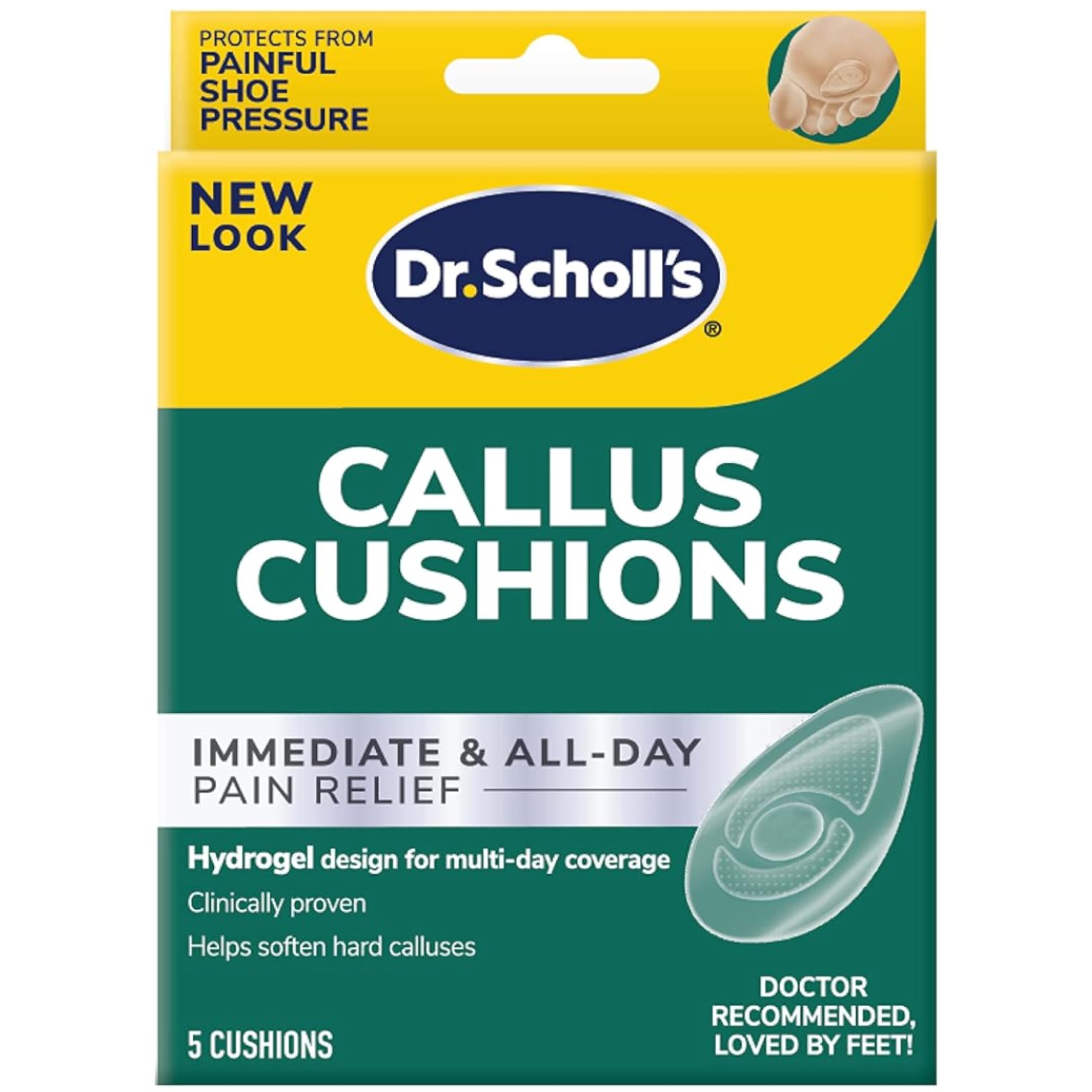 Dr. Scholls Callus Cushions Duragel 5 Count (Pack of 6)