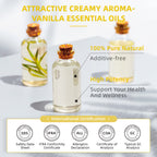 HIQILI 16 Ounces Vanilla Essential Oil, Strong Fragrance for Body Lotion, Candle Making, Soap, Aromatherapy-16 Fl Oz