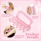 ProSuites 2Pack Fascia Massage Tool,Fascia Blaster for Cellulite Release Pink Resin Body Gua Sha Tool for Waist,Back,Legs,Face