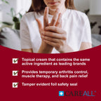 CareAll Capsaicin Arthritis, Muscle, and Joint Cream 1.5 oz. (3 Pack), Relief of Minor Aches and Pains from Backache, Sprains, S