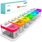 Daviky Extra Large Weekly Pill Organizer, BPA Free XL Pill Box 2 Times a Day, 7 Day AM PM Medicine Pill Organizer for Supplement