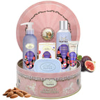 Un Air d'Antan Spa Gift Basket for Women - 4-piece French Bath Gift Set for Women- Hand Cream (0.08 oz) Body Wash (8.4 oz) Body 