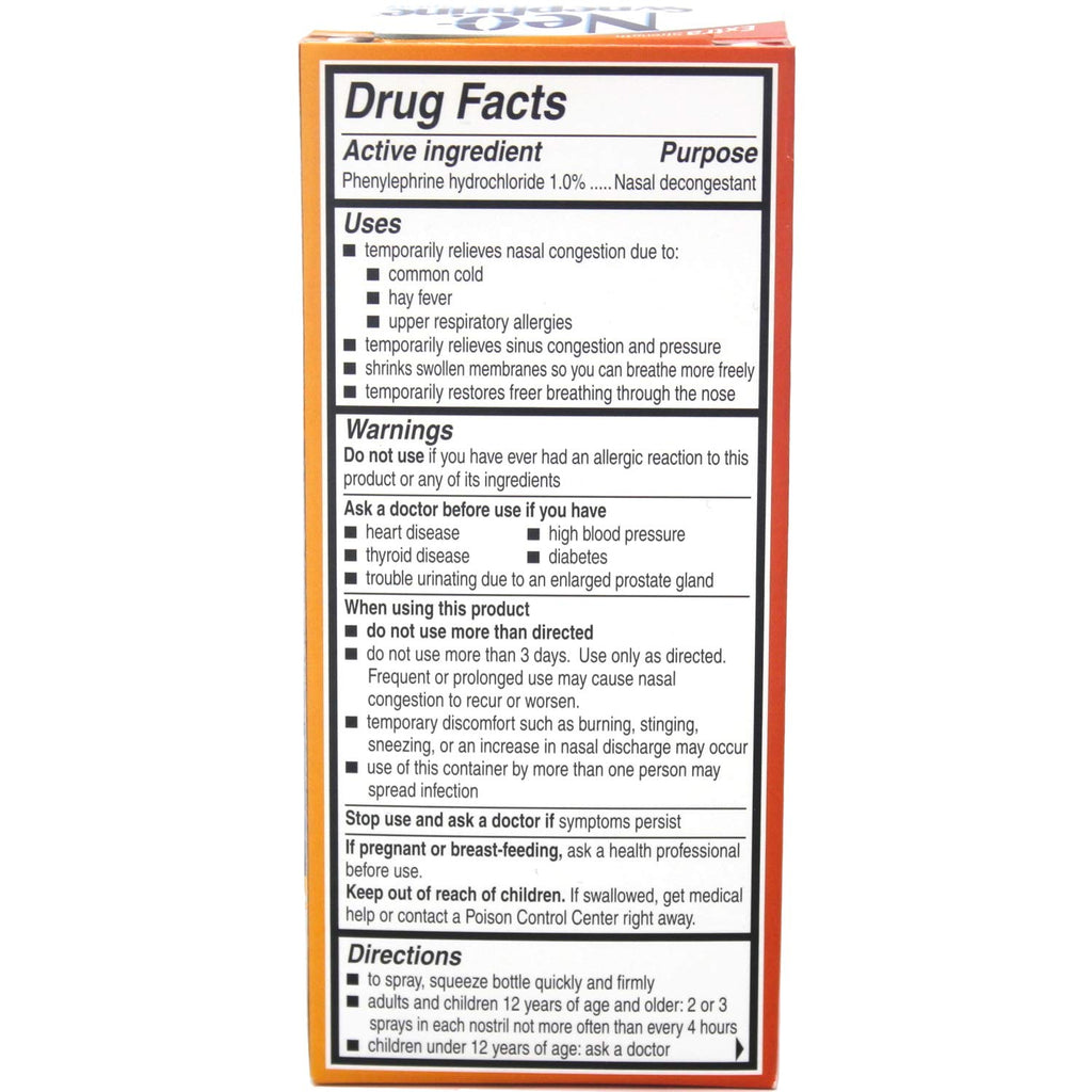 Neo-Synephrine Nasal Spray , Extra Strength Formula, 0.50 Ounces (Value Pack of 2)