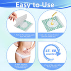 Castor Oil Patches for Belly Button, Castor Oil Pack Wrap Organic Cotton Disposable Pads, 40PCS Extra Large Leak-Proof & Self-Ad
