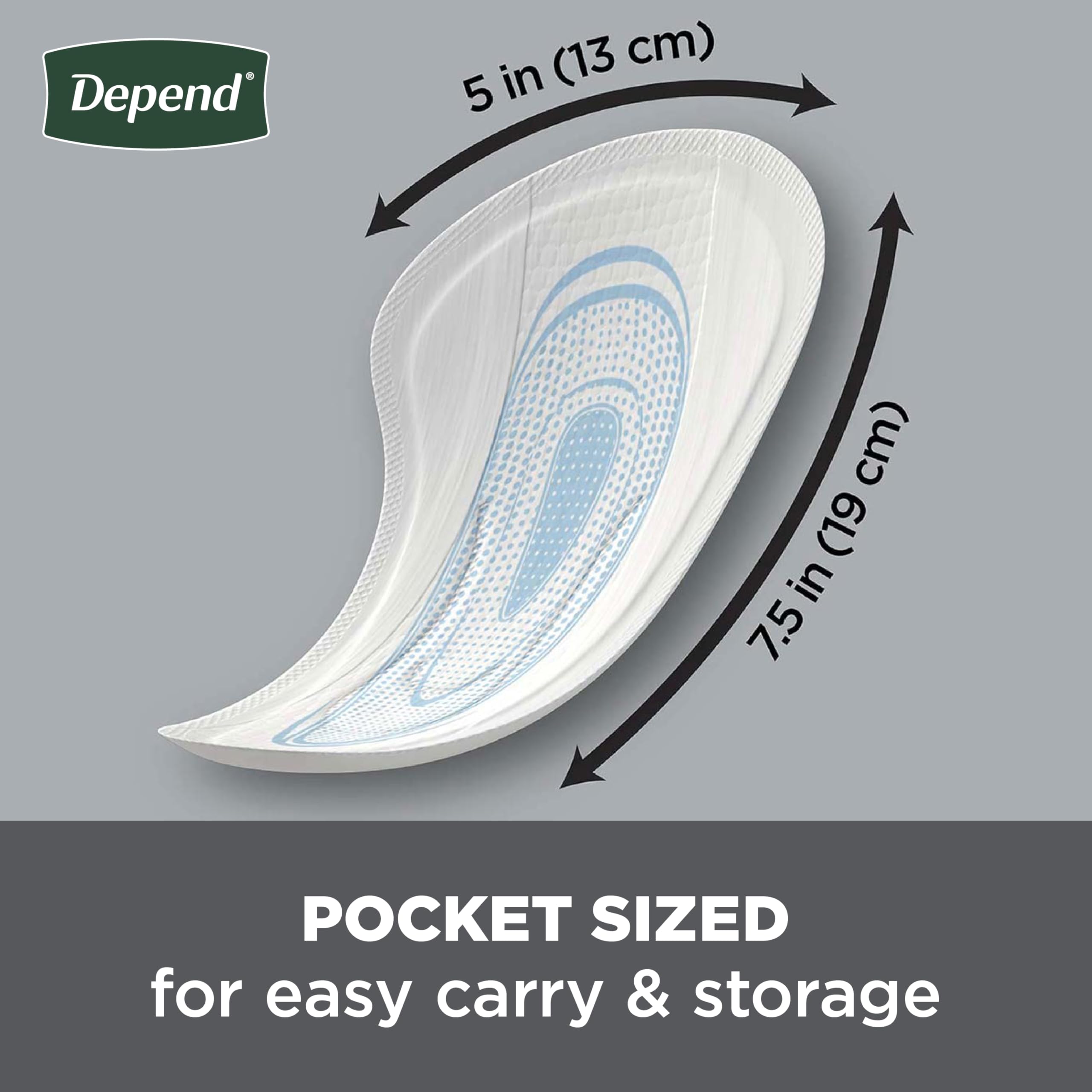 Depend Shields Incontinence Pads for Men, Light Absorbency, 90 Count (Packaging May Vary)