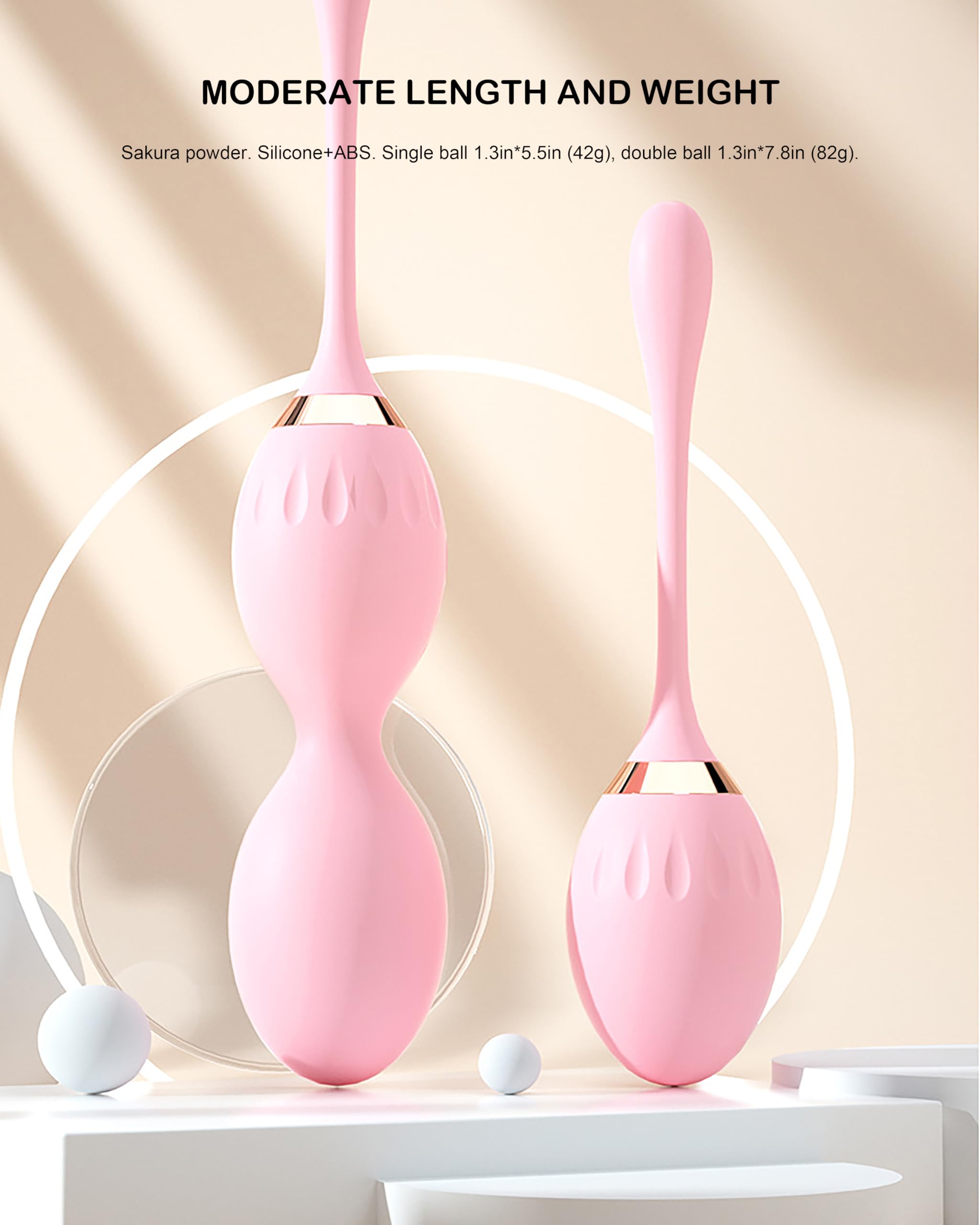 Kegel Ball kegel Tightener Balls Massage Balls Kegel Exercise System: Pink, Skin-Friendly Silicone for Vaginial Tightening Cream