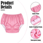 Breathffy 6 Pcs Adult Leakproof Incontinence Underwear for Women Men Pull on Cover Pant Washable Underpants Reusable Plastic Dia