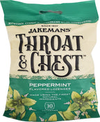Jakemans Peppermint Throat & Chest Lozenges Cough Drops - Cough, Sore Throat and Seasonal Distress Soothing Relief - Liquid Drop