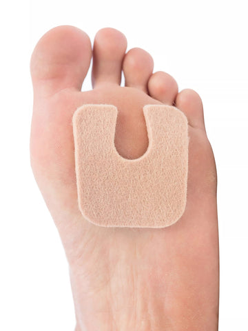 ZenToes U-Shaped Felt Callus Pads | Protect Calluses from Rubbing on Shoes | Reduce Foot and Heel Pain | Pack of 24 | 1/8    Sel
