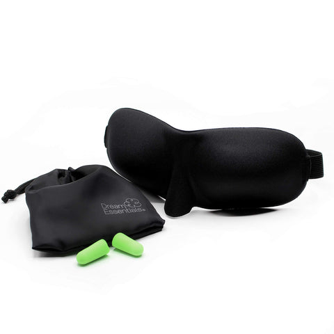 Wild Essentials Sweet Dreams Comfortable & Contoured Sleep Mask Kit with Carry Pouch and Moldex Ear Plugs, Travel Set, Gift