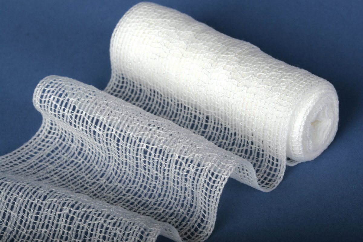 Medline Conforming Stretch Gauze Bandage, Non-Sterile, 4 in x 75 in - Ideal for Wound Care and Dressing Changes, 12 Count