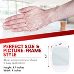 Transparent Film Dressing, 4'' x 4 3/4'' Box of 50 - Waterproof Wound Bandage Adhesive Patches, Post Surgical Shower or IV Shiel