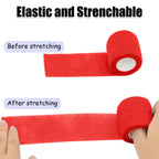 Twavang 6 Pack 2 Inches Self Adhesive Bandage Wrap Breathable Cohesive Bandage Elastic Tape for Pets, Athletic, Sports, Wrist, K