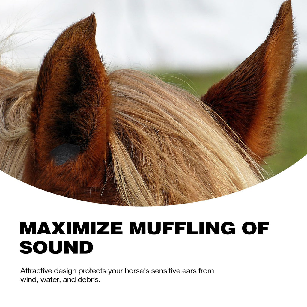 Harrison Howard EaseFit Equestrian Earplugs 3cm Horse Foam Ear Plugs Balls 4 PCS-Mars Black
