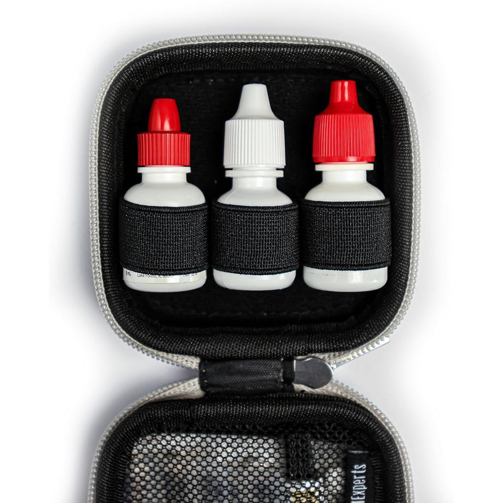 Multi-Functional Eye Drops, Medicine & Travel Accessories Organizer - Hardshell EVA Compact Carry Case - Loops & Mesh Pocket for