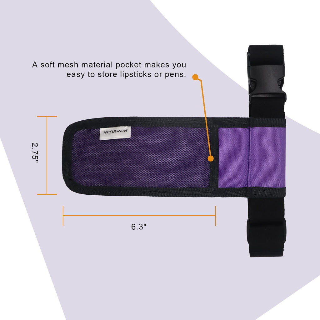 WEARWAN Massage Oil Holster, Adjustable and Durable Massage Holster, Bag only, Bottle not Included (1B-Purple)