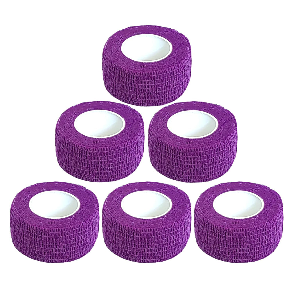 Baisunt 6 Pack 1 Inches Cohesive Bandage Self Adhesive Wrap Elastic Self Adherent Vet Wrap Breathable Self Stick Tape for Wrist,
