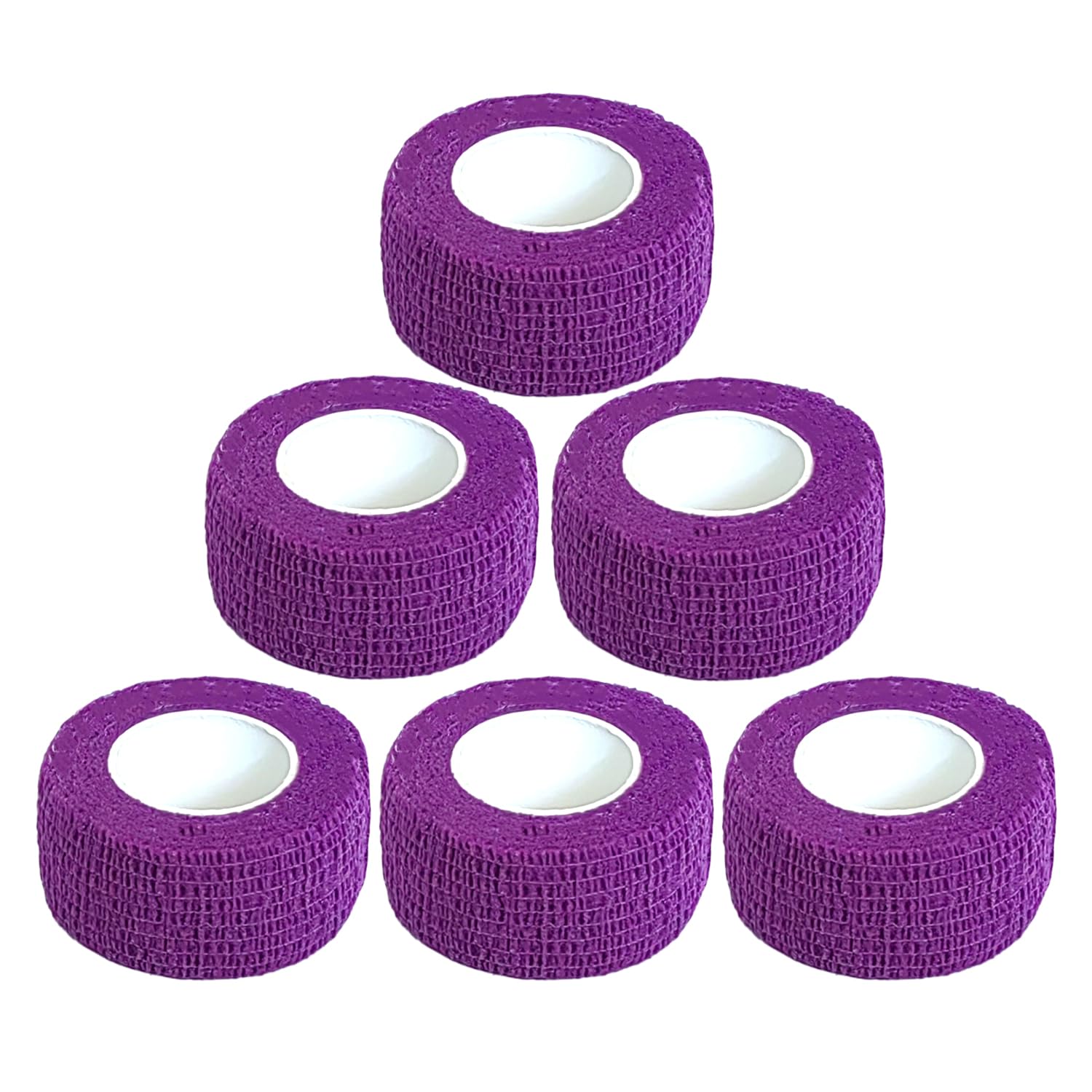 Baisunt 6 Pack 1 Inches Cohesive Bandage Self Adhesive Wrap Elastic Self Adherent Vet Wrap Breathable Self Stick Tape for Wrist,