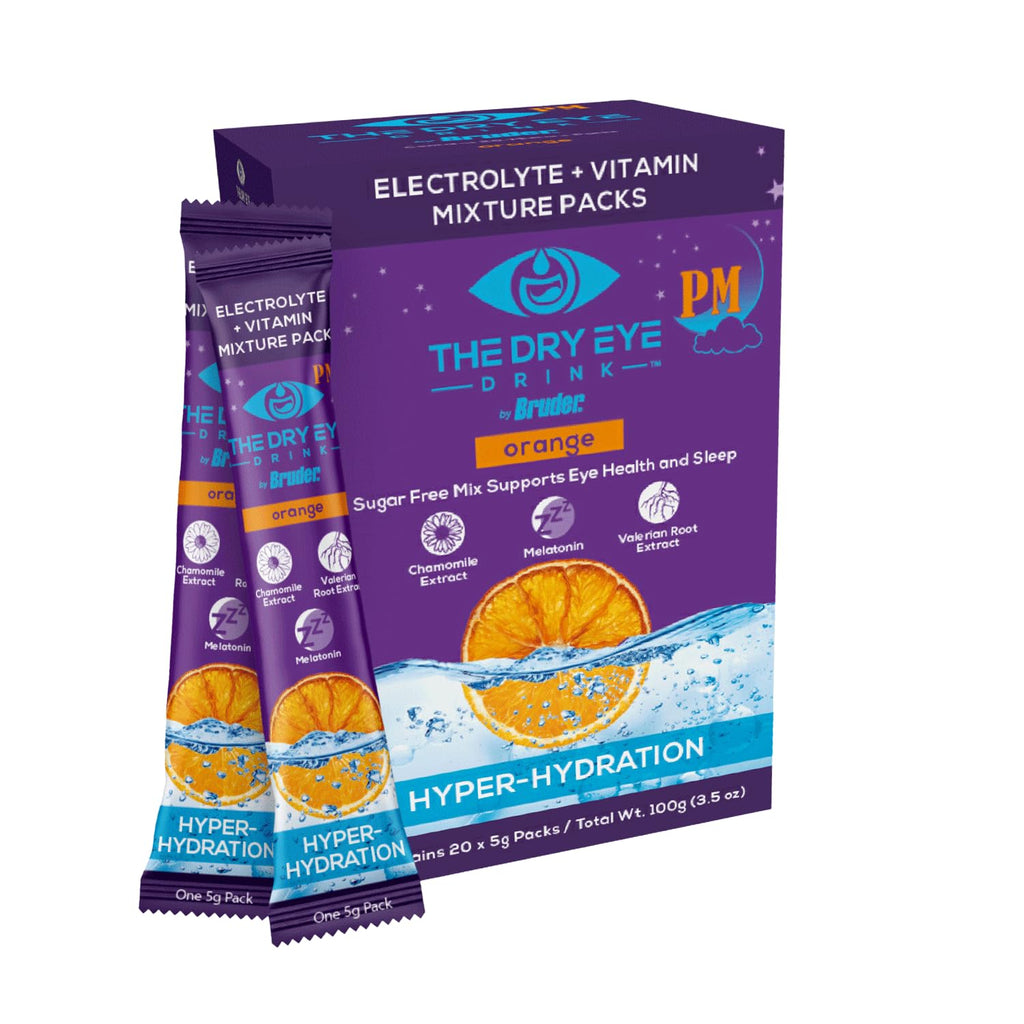 The Dry Eye Drink l Ultimate Hydration for Dry Eyes l Sugar-Free Electrolyte Powder Packets l Blended with Vitamins, Green Tea, 